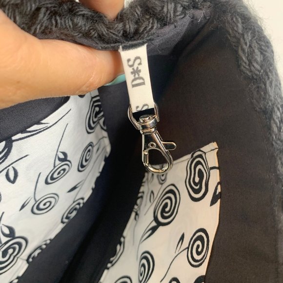 DS Vintage Black Boho Festival Crochet Clutch Bag‎ OS - Picture 5 of 5